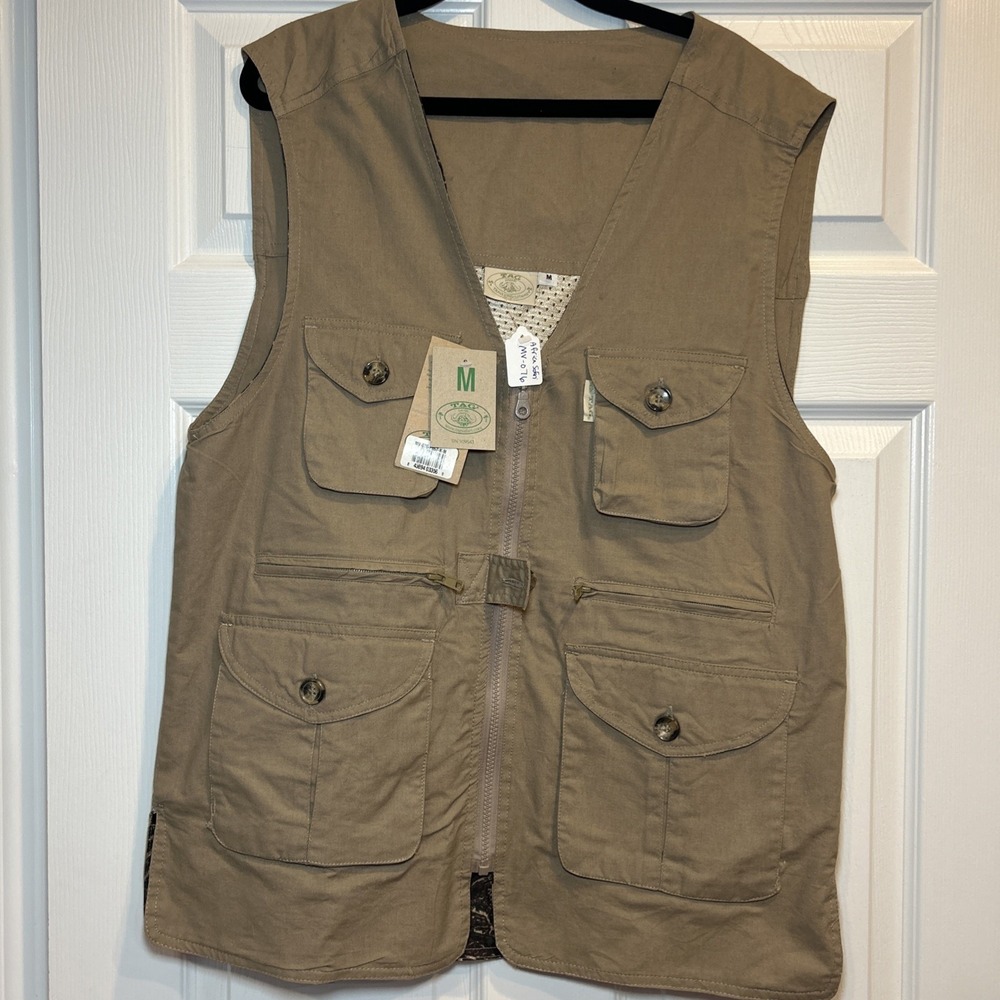 NWT Tag‎ Safari Vent Back Livingstone Vest for Men, 100% Cotton Vest for Hunters